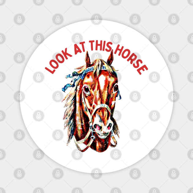 Look At This Horse //// Meme Aesthetic Design Magnet by DankFutura